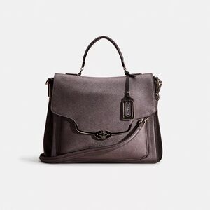 Coach Madison 25167 Sadie Flap Satchel: Saffiano Leather From Italy NWT